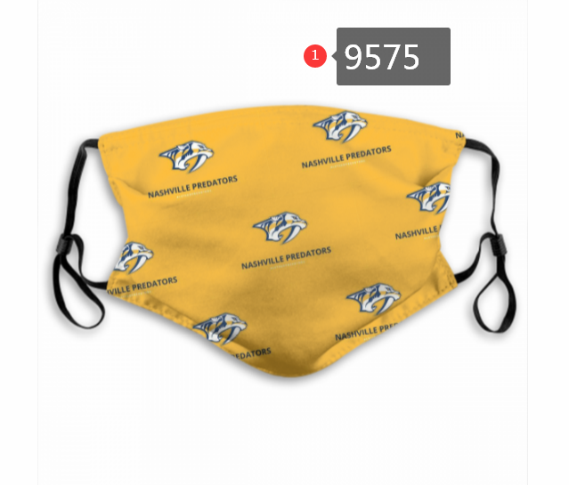 New 2020 NHL Nashville Predators  Dust mask with filter->nhl dust mask->Sports Accessory